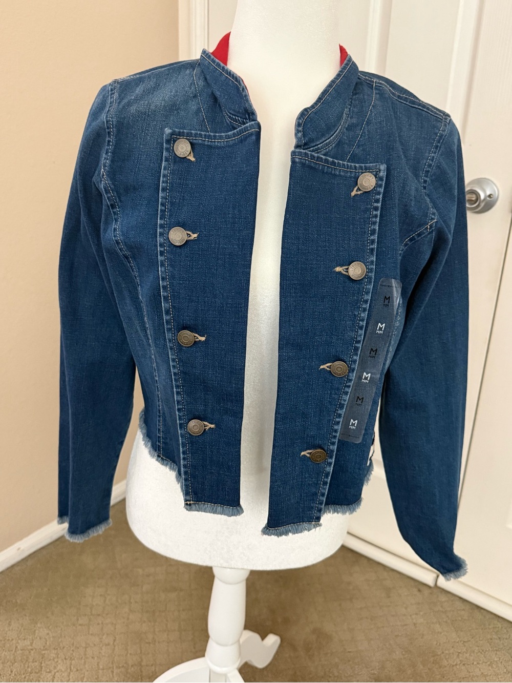 Tommy Hilfiger Dark Blue Military-Style Denim Jacket